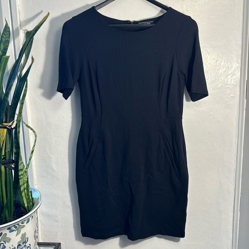 Black, short sleeve, Lands’End dress size 10 P